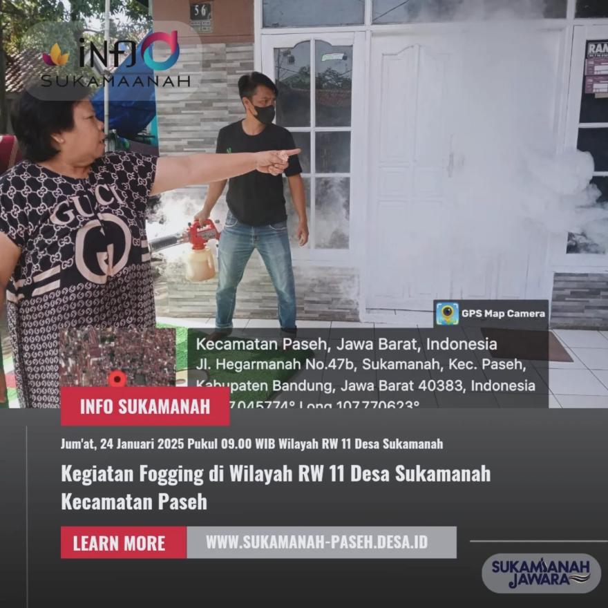 Kegiatan Fogging Di Wilayah RW 11 Desa Sukamanah Kecamatan Paseh